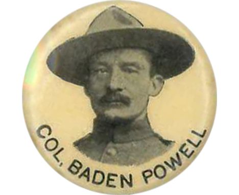 A.T.C., lapel badge, Boer War Leaders, Baden-Powell, 22mm dia., paper insert, VG