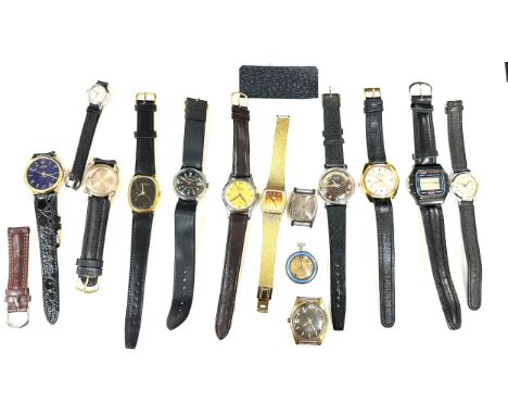 Collection of vintage watches to include Sekonda, accurist, art deco silver cased watch and other examples