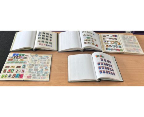 Large stamp collection 5 full packed albums, British Commonwealth and world wide