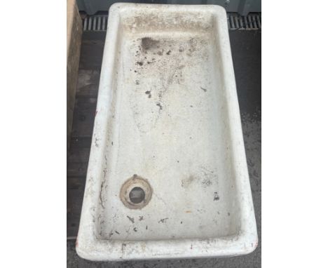 Porcelain small sink, approximate measurements: Height, Width, length 6.5, Width 20 inches, length 36 inches