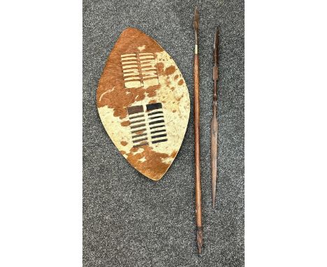 Tribal spear and shield 