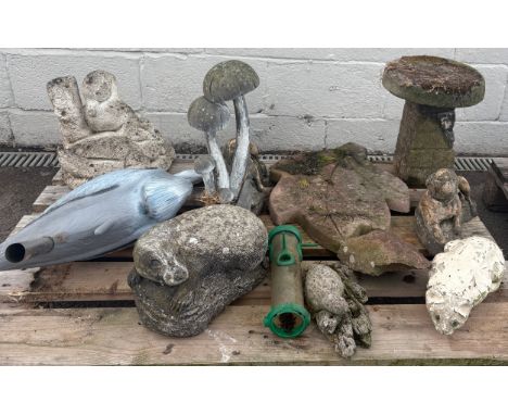 Selection of small garden ornaments various sizes 