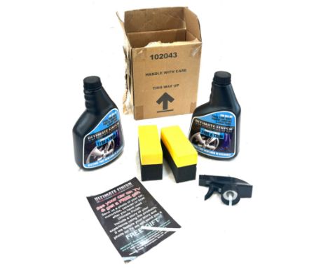 7 Brand new in the box Ultimate Finish 2 X Tyre and Trim Dressing Kit 500ml Dressing + Applicator sets