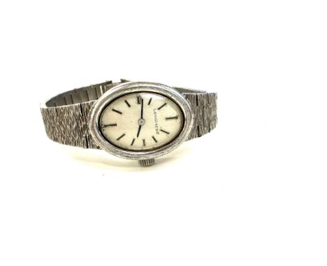 Hallmarked silver ladies longines wrist watch, gross weight 30 grams