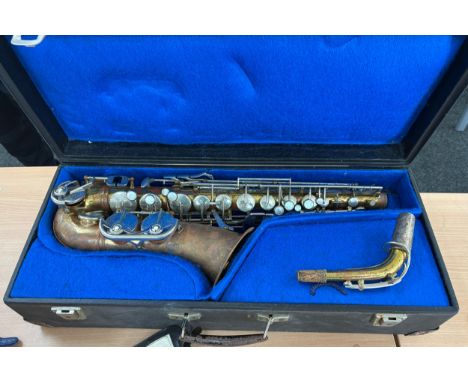 Vintage Trafford Alto Saxophone In Case, in need of cleaning
