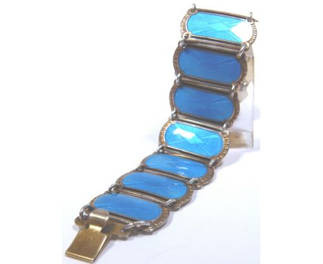 Sterling silver and enamel bracelet 