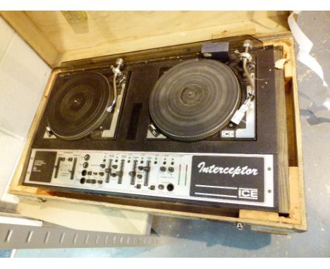 Varispeed Discotheque console double deck by Ice of England with case 