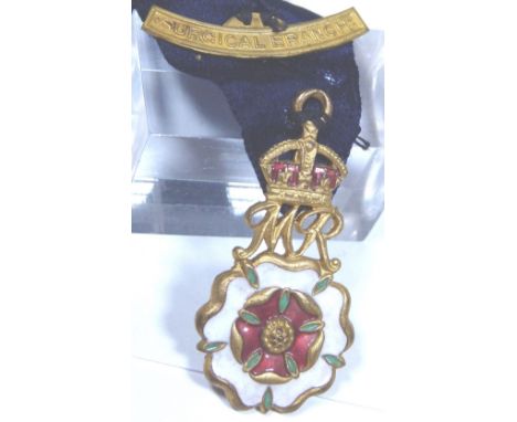 Surgical Branch TMR Tudor Rose enamel pendant 
