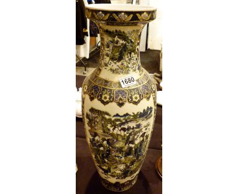 Large oriental ceramic vase H: 60 cm 