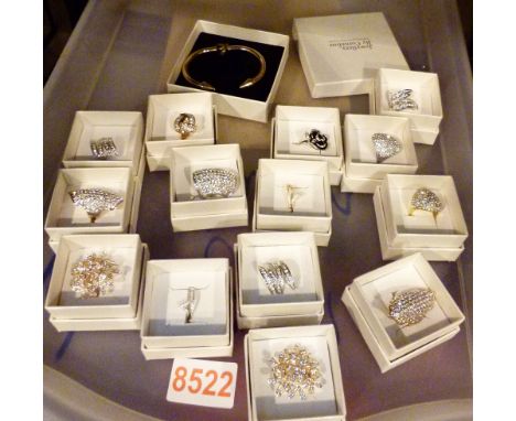 Jewellery by Cornelius, 14 rings and 1 bangle