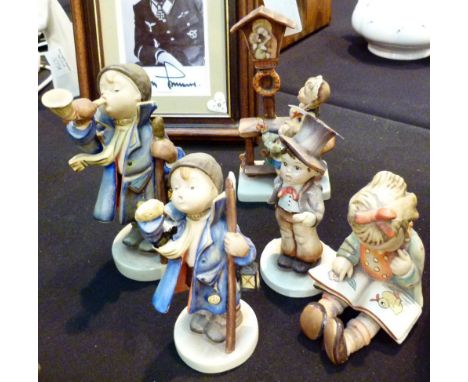 Five Hummel figures