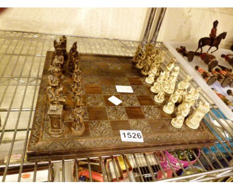 Napoleonic chess set hand carved hard wood base 