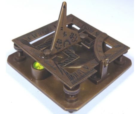 Brass multi compass signed Dolland of London 