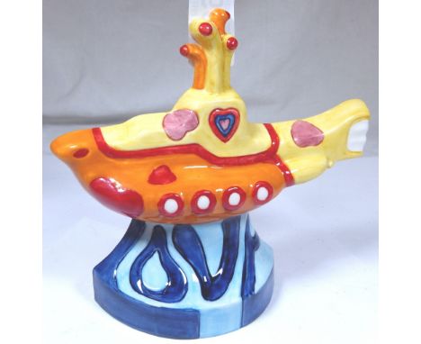 Beatles ceramic Lorna Bailey yellow submarine, H: 16 cm 