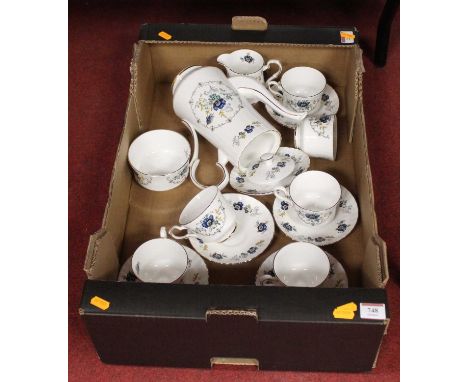 A Royal Stafford floral decorated bone china 6-place tea service