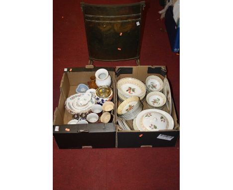 A Johnson Brothers eight-place setting dinner service, in the Fruit Sampler pattern; together with a collection of miscellane