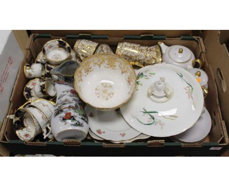 A collection of Victorian and later ceramics, to include a Coalport Batwing part tea and coffee serviceFloral dish is the rem