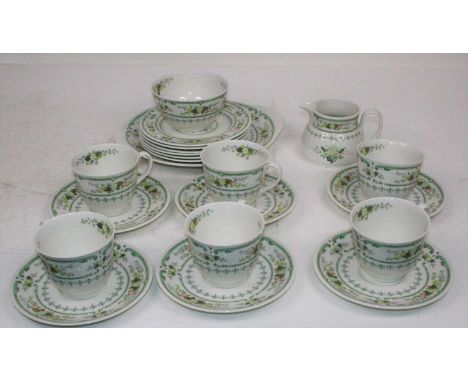 A Royal Doulton Provencal six-place setting part tea service, TC1034