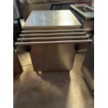(NEW) Food Preparation Table Made of Stainless Steel with Support Bars on Top Brand: AI Model: AI1X