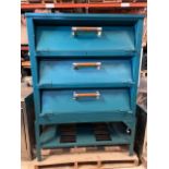 (NEW) "Baker's oven with 3 trays type Drawer, Laminated-Enamelled Finish, Thermometer, Temperature