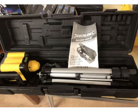 Silverline rotary laser level kit, 30m range