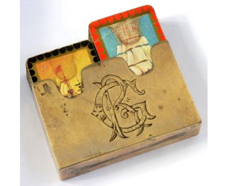 A VICTORIAN SILVER MINIATURE PLAYING CARD STAND, 6.5CM W, BIRMINGHAM 1898