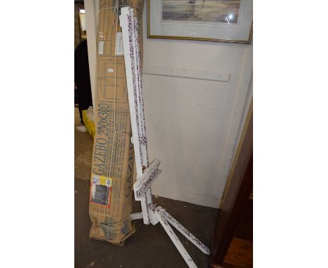 An artists easel with sequin decoration