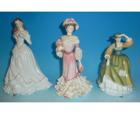 A Royal Worcester figure:  Special Mum; a Coalport figure:  Georgina, 9"; a Royal Doulton figure:  Buttercup (a.f.)