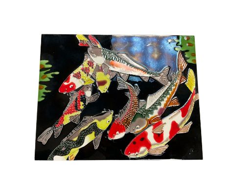 Benaya Koi Carp tile, H28cm, W35cm 