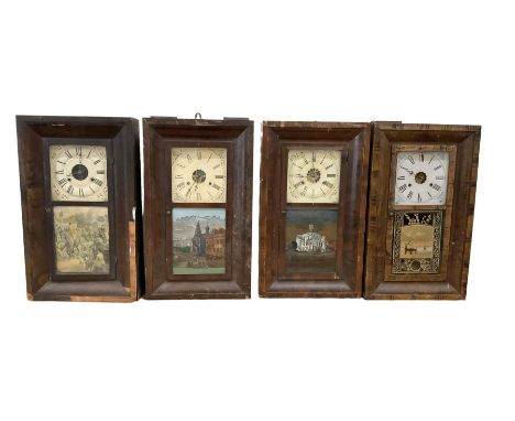 Four 19th century American shelf clocks