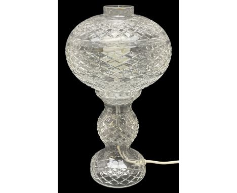 Tyrone Crystal Slieve Donard table lamp and shade, H40cm