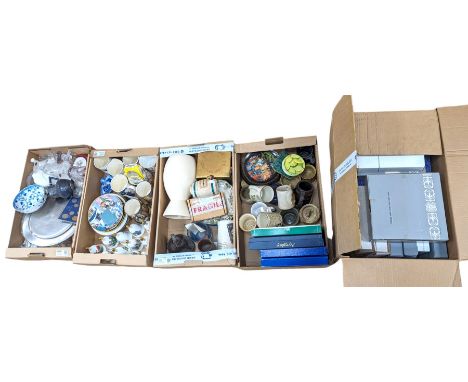Spode Italian pattern leaf dish, together with Danbury Mint collectors bells, mugs, collectors plates etc in five boxes 