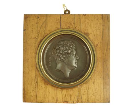 λ After Sir Francis Leggatt Chantrey (1781-1841). A George IV metallic proof portrait relief of George IV, engraved by A.J. S