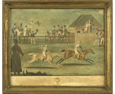  After James Pollard (1792-1867). 'PONY RACE FOR ONE HUNDRED GUINEAS', a hand-coloured aquatint, 'Published Nov, 22, 1819 by 