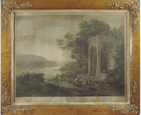  After Claude Lorrain (French 1600-1682). 'MORNING' and 'EVENING', a pair of steel engravings by William Byrne 'From the Orig