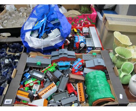 Thomas The Tank Engine Trains by ERTL, Gullane, Tomy, together with track, tunnel, buildings. Corgi Eddie Stobart delivery lo