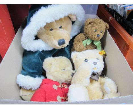 Harrod's Teddies '2001', '2003', smaller brown and Steiff example. (4)