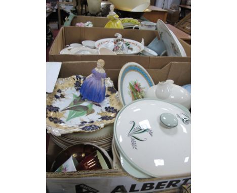 Wedgwood, Noritake, Spode and other pottery (damages noted):- Three Boxes