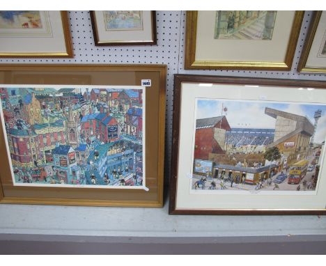 W.H Kirby 'Bramall Lane' Limited Edition Colour Print of 500, pencil signed, 32.5 x 47.5cm. Joe Scarborough 'Fire' colour pri
