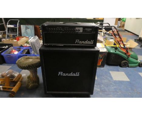 A Randall RX120D 120W Amplifier and Model RX412 Speaker 