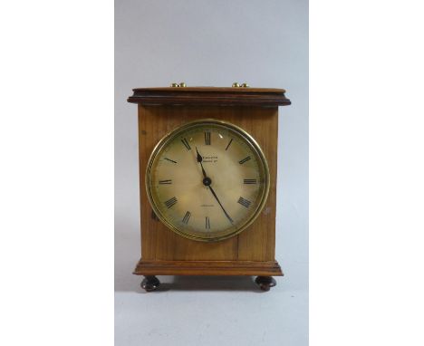 A Late 19th/Early 20th Century Walnut Cased Desktop Carriage Clock, Inscribed for J Edmonds, London, 16.5cm high 