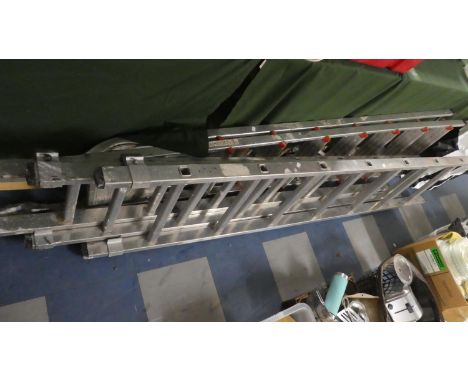 A Folding Aluminum Step Ladder and an Extending Ladder 