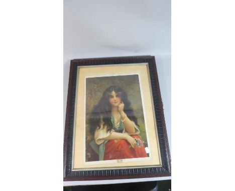 A Framed Sunday Companion Print, The Gipsy Maid 