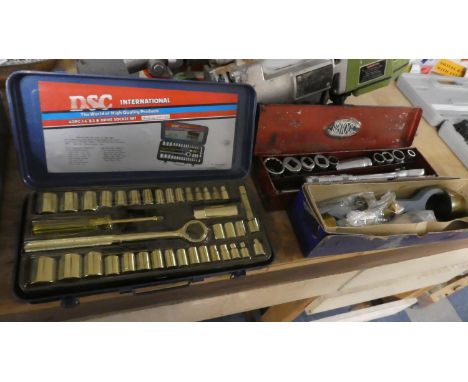 A Small Britool Socket Set and Other Tools 