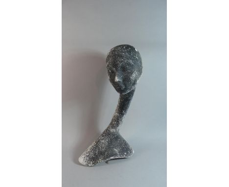 A Mid/Late 20th Century Shop Mannequin Head with Elongated Neck, 60cm High 