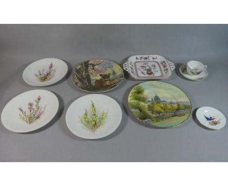 A Collection of Various Decorated Plates to Include Royal Worcester Botanic, Royal Doulton African Series and Royal Worcester