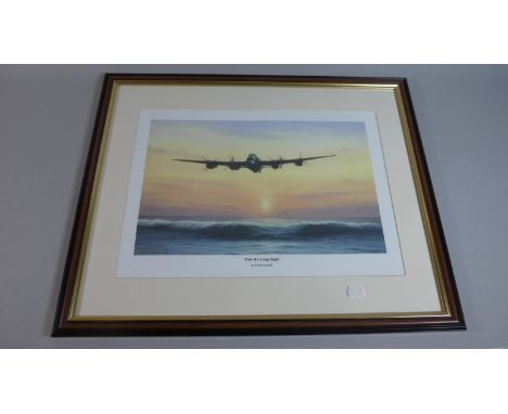 A Framed RAF Print, End of a Long Night by Keith Aspinall, 36cm Wide 