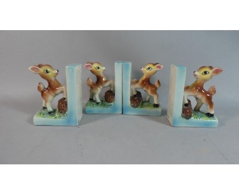 Two Pairs of Ceramic Children's Bookends 