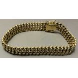 Gold 585 Armband FBM doppeltes Rundpanzer, Gewicht ca. 24,3Gr., vintage