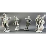 Himmelstoss, Karl (1872-1967) Entwurf, Rosenthal 4 Figuren 2x Kunstabteilung Selb Musiker Quartett